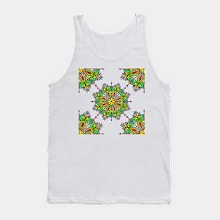 Mandala illustration, kaleidoscopic geometrical ornament. Art. Tank Top